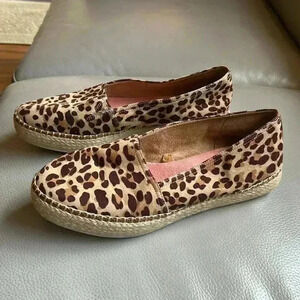 Dr. Scholls Espadrilles Slip On Cheetah Leopard Print Slip On Shoes Size 9.5